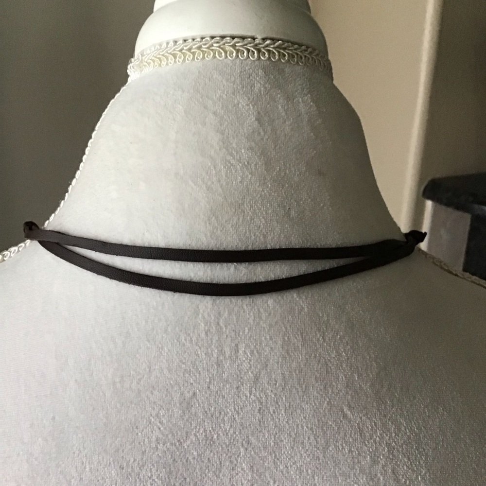 Leatherette ADJUSTABLE Necklace 3 Faux Coins Surfer Boho Style Unisex Slide NEW - Picture 10 of 13